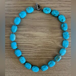 Polished Turquoise Choker Necklace - 18”